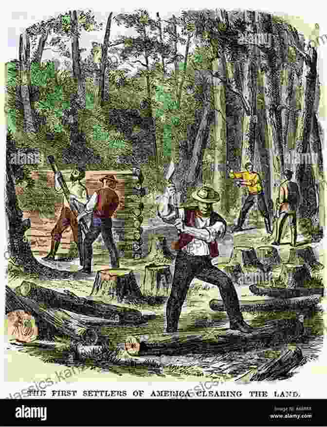 A Group Of Men In Traditional Pioneer Clothing, Clearing Land With Axes The Men Of Lancaster County 5 In 1