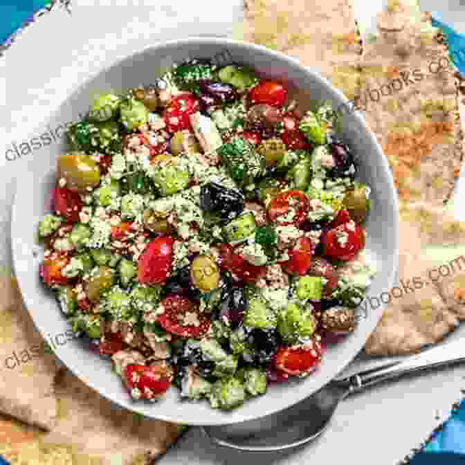 A Mediterranean Egg Salad Garnished With Crumbled Feta Cheese And Sliced Olives. Best Egg Salad Recipes For Healthy Lunches: Delicious Healthy And Easy Egg Salad Recipes That Ll Make Your Day A Lot Brighter